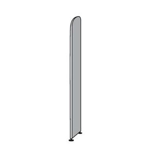 Büroregal Dante®, Abschlusswange, für Regale ohne Rückwand, H 2600 mm, weiß Büroregal Dante®, Abschlusswange, für Regale ohne Rückwand, H 2600 mm, weiß