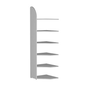 Büroregal Dante®, Eckregalfeld, H 2250 x B 600 mm, ohne Rückwand, lichtgrau Büroregal Dante®, Eckregalfeld, H 2250 x B 600 mm, ohne Rückwand, lichtgrau