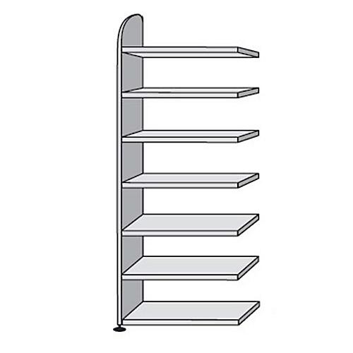 Büroregal Dante®, Regalfeld, H 2600 x B 800 mm, Rückwand, weiß