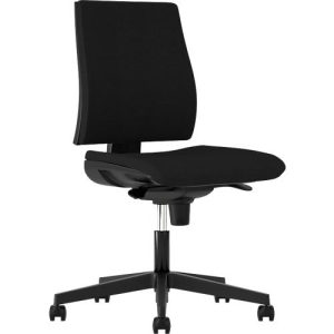 Bürostuhl INTRATA, Synchronmechanik, ohne Armlehnen, Muldensitz mit Knierolle, bis 110 kg, Kunststoff, schwarz Bürostuhl INTRATA, Synchronmechanik, ohne Armlehnen, Muldensitz mit Knierolle, bis 110 kg, Kunststoff, schwarz