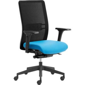 Bürostuhl WIKI, mit Armlehnen, Netz-Rücken, Gestell Kunststoff, lichtblau Bürostuhl WIKI, mit Armlehnen, Netz-Rücken, Gestell Kunststoff, lichtblau