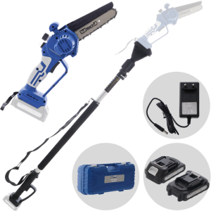 BullMach AION 10 – Hochentaster – Akku-Astkettensäge + Teleskopschaft 130–200 cm – 2x21V 2Ah BullMach AION 10 – Hochentaster – Akku-Astkettensäge + Teleskopschaft 130–200 cm – 2x21V 2Ah