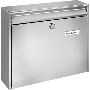 Burg Wächter Briefkasten Borkum, Edelstahl, Einwurf DIN C4, mit Öffnungsstopp Burg Wächter Briefkasten Borkum, Edelstahl, Einwurf DIN C4, mit Öffnungsstopp
