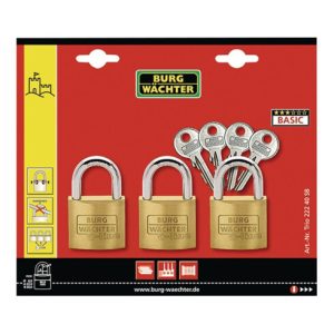 Burg Wächter Vorhangschloss-Set Trio 222 40 SB