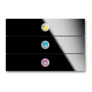 Busch-Jaeger Bedienelement 3fach Glas schwarz 6342-825-101 Busch-Jaeger Bedienelement 3fach Glas schwarz 6342-825-101