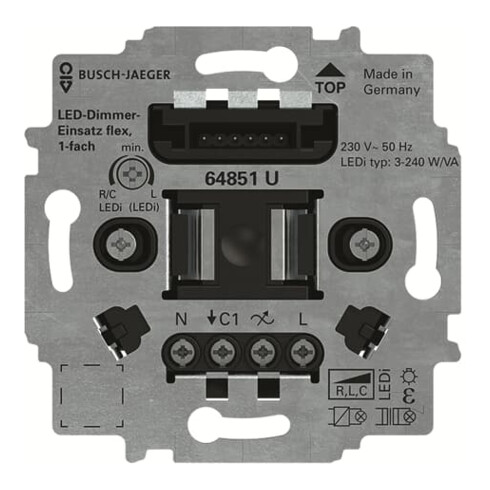 Busch-Jaeger LED-Tastdimmer-Einsatz flex 64851 U