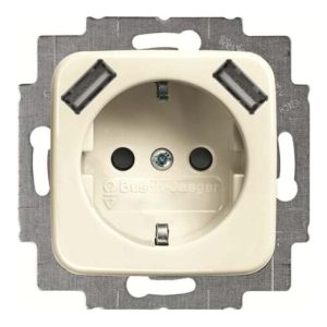 Busch-Jaeger SCHUKO-2x USB Steckdose 20 EUCB2USB-212 Busch-Jaeger SCHUKO-2x USB Steckdose 20 EUCB2USB-212
