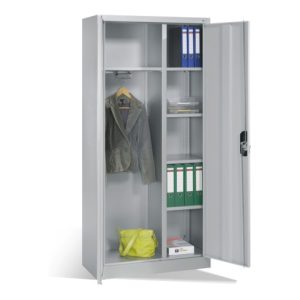 C+P Akten-Garderobenschrank Acurado mit Drehtüren, H1950xB930xT400mm Front Lichtgrau Korpus Lichtgrau C+P Akten-Garderobenschrank Acurado mit Drehtüren, H1950xB930xT400mm Front Lichtgrau Korpus Lichtgrau