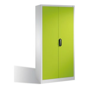 C+P Akten-Garderobenschrank Acurado mit Drehtüren, H1950xB930xT400mm Front Viridingrün Korpus Lichtgrau C+P Akten-Garderobenschrank Acurado mit Drehtüren, H1950xB930xT400mm Front Viridingrün Korpus Lichtgrau