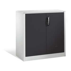 C+P Akten-Sideboard Acurado mit Drehtüren, 2 Ordnerhöhen, H1000xB930xT500mm Front Schwarzgrau Korpus Lichtgrau C+P Akten-Sideboard Acurado mit Drehtüren, 2 Ordnerhöhen, H1000xB930xT500mm Front Schwarzgrau Korpus Lichtgrau