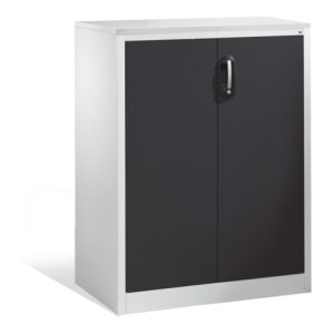 C+P Akten-Sideboard Acurado mit Drehtüren, 3 Ordnerhöhen, H1200xB930xT500mm Front Schwarzgrau Korpus Lichtgrau C+P Akten-Sideboard Acurado mit Drehtüren, 3 Ordnerhöhen, H1200xB930xT500mm Front Schwarzgrau Korpus Lichtgrau
