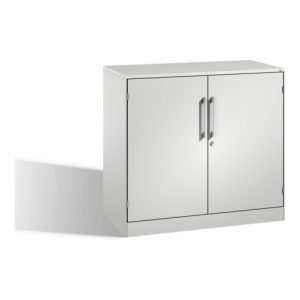 C+P Akten-Sideboard Asisto mit Drehtüren, 2 Ordnerhöhen, H915xB1000xT435mm Front Lichtgrau Korpus Lichtgrau C+P Akten-Sideboard Asisto mit Drehtüren, 2 Ordnerhöhen, H915xB1000xT435mm Front Lichtgrau Korpus Lichtgrau