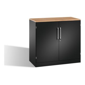 C+P Akten-Sideboard Asisto mit Drehtüren, 2 Ordnerhöhen, H915xB1000xT435mm Schwarzgrau C+P Akten-Sideboard Asisto mit Drehtüren, 2 Ordnerhöhen, H915xB1000xT435mm Schwarzgrau