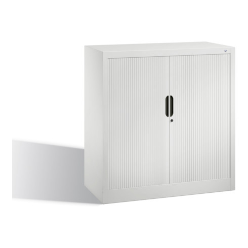 C+P Akten-Sideboard Omnispace mit Rollladen, 2 Ordnerhöhen, H1030xB1000xT420mm Front Lichtgrau Korpus Lichtgrau