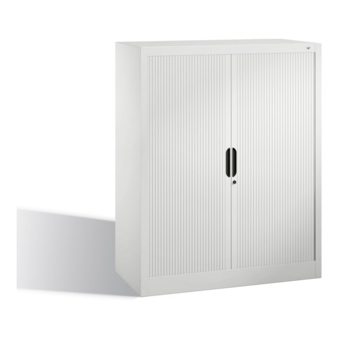C+P Akten-Sideboard Omnispace mit Rollladen, 3 Ordnerhöhen, H1230xB1000xT420mm Front Lichtgrau Korpus Lichtgrau