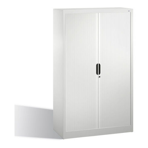 C+P Akten-Sideboard Omnispace mit Rollladen, 4 Ordnerhöhen, H1660xB1000xT420mm Front Lichtgrau Korpus Lichtgrau