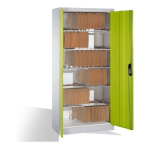 C+P Aktenschrank Acurado mit Drehtüren, innen 6 Pendelstangen, H1950xB930xT400mm Farbe Front Viridingrün C+P Aktenschrank Acurado mit Drehtüren, innen 6 Pendelstangen, H1950xB930xT400mm Farbe Front Viridingrün