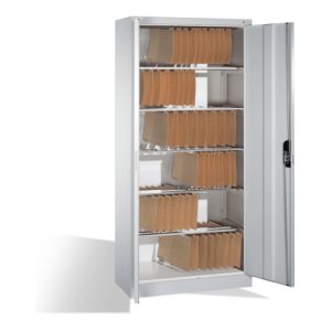C+P Aktenschrank Acurado mit Drehtüren, innen 6 Pendelstangen, H1950xB930xT400mm Front Lichtgrau C+P Aktenschrank Acurado mit Drehtüren, innen 6 Pendelstangen, H1950xB930xT400mm Front Lichtgrau