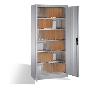 C+P Aktenschrank Acurado mit Drehtüren, innen 6 Pendelstangen, H1950xB930xT400mm Front Weißaluminium C+P Aktenschrank Acurado mit Drehtüren, innen 6 Pendelstangen, H1950xB930xT400mm Front Weißaluminium