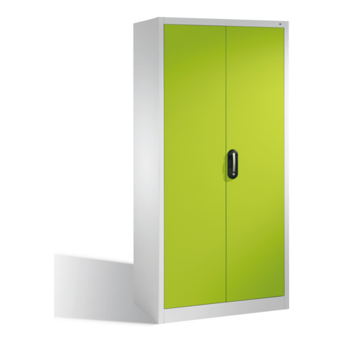 C+P Aktenschrank Acurado mit Drehtüren, innen 6 Pendelstangen, H1950xB930xT500mm Farbe Front Viridingrün