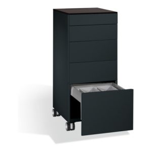 C+P Catering-Caddy Asisto mit Abfallsammler, H1150xB500xT600mm Schwarzgrau C+P Catering-Caddy Asisto mit Abfallsammler, H1150xB500xT600mm Schwarzgrau