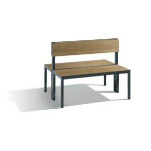 C+P Doppelseitige Sitzbank mit Rückenlehne, Basic Plus, H796xB1000xT760mm, Gestell Schwarzgrau / Dekor Eiche Sereno (8060-400) C+P Doppelseitige Sitzbank mit Rückenlehne, Basic Plus, H796xB1000xT760mm, Gestell Schwarzgrau / Dekor Eiche Sereno (8060-400)