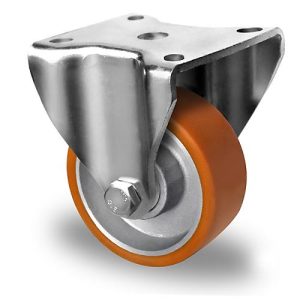 CASCOO Bockrolle DAU5, mit Rad-ø 100 mm x B 40 mm, Aluminium-Felge, Polyurethan-Lauffläche, braun, Doppelkugellager, bis 250 kg CASCOO Bockrolle DAU5, mit Rad-ø 100 mm x B 40 mm, Aluminium-Felge, Polyurethan-Lauffläche, braun, Doppelkugellager, bis 250 kg