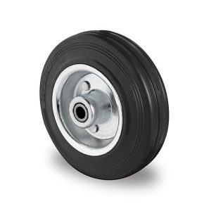 CASCOO Einbaurad SWS4, mit Rad-ø 125 mm x B 38 mm, Stahl-Felge, Vollgummi-Lauffläche, schwarz, Rollenlager, bis 100 kg CASCOO Einbaurad SWS4, mit Rad-ø 125 mm x B 38 mm, Stahl-Felge, Vollgummi-Lauffläche, schwarz, Rollenlager, bis 100 kg