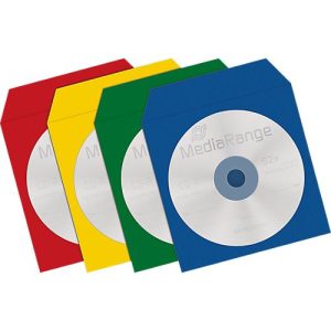CD-/DVD-Papierhüllen, wiederverschließbar, Sichtfenster, farbig sortiert, 100 Stück CD-/DVD-Papierhüllen, wiederverschließbar, Sichtfenster, farbig sortiert, 100 Stück
