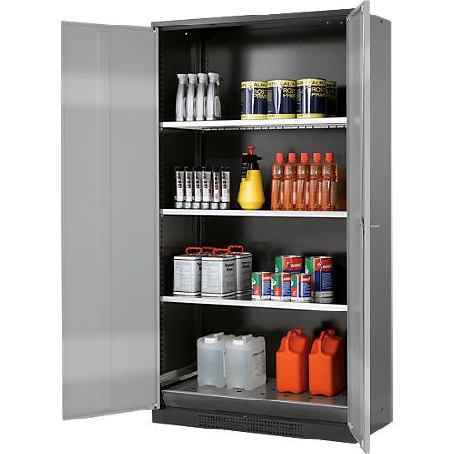 Chemikalienschrank Asecos CS-CLASSIC asecos, Flügeltür, 3 Böden, 1055x520x1950 mm, silber