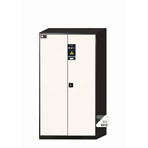 Chemikalienschrank asecos CS-CLASSIC-F, Flügeltüren, Front Reinweiß, B 1055 x T 520 x H 1950 mm