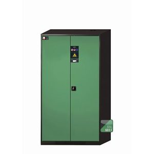 Chemikalienschrank asecos CS-CLASSIC-F, Flügeltüren, Front Resedagrün, B 1055 x T 520 x H 1950 mm Chemikalienschrank asecos CS-CLASSIC-F, Flügeltüren, Front Resedagrün, B 1055 x T 520 x H 1950 mm
