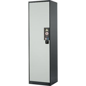 Chemikalienschrank Asecos CS-CLASSIC, Flügeltür, 3 Böden, 545x520x1950 mm, lichtgrau Chemikalienschrank Asecos CS-CLASSIC, Flügeltür, 3 Böden, 545x520x1950 mm, lichtgrau