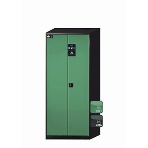 Chemikalienschrank asecos CS-CLASSIC, Flügeltüren, Front Resedagrün, B 810 x T 520 x H 1950 mm Chemikalienschrank asecos CS-CLASSIC, Flügeltüren, Front Resedagrün, B 810 x T 520 x H 1950 mm