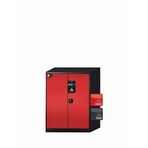 Chemikalienschrank asecos CS-CLASSIC, Flügeltüren, Front Verkehrsrot, B 810 x T 520 x H 1105 mm Chemikalienschrank asecos CS-CLASSIC, Flügeltüren, Front Verkehrsrot, B 810 x T 520 x H 1105 mm