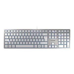 CHERRY KC 6000 SLIM – Tastatur – Französisch – Silber