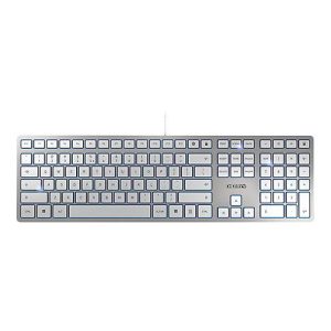 CHERRY KC 6000 SLIM – Tastatur – USB – USA – Tastenschalter: CHERRY SX – Silber