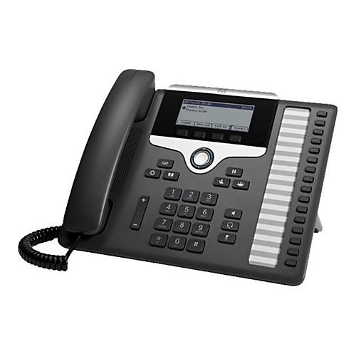 Cisco IP Phone 7861 - VoIP-Telefon - SIP, SRTP - 16 Zeilen - holzkohlefarben - wiederaufbereitet