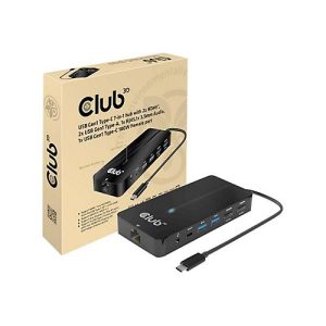 Club 3D CSV-1595 – Dockingstation – USB-C 3.2 Gen 1 – 2 x HDMI – GigE Club 3D CSV-1595 – Dockingstation – USB-C 3.2 Gen 1 – 2 x HDMI – GigE
