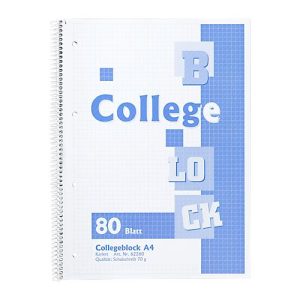 Collegeblock, kariert, DIN A4, 5 Stück Collegeblock, kariert, DIN A4, 5 Stück