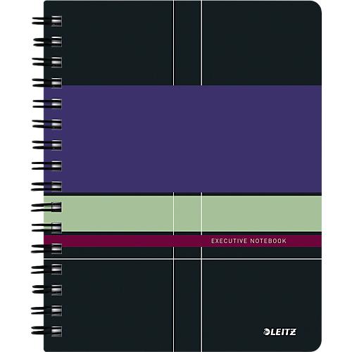 Collegeblock LEITZ® Executive 445600, Spiralbindung, 80 Blatt, DIN A5, FSC zertifiziertes Papier, kariert