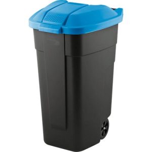 Container mit Deckel, anthrazit, Deckel blau Container mit Deckel, anthrazit, Deckel blau