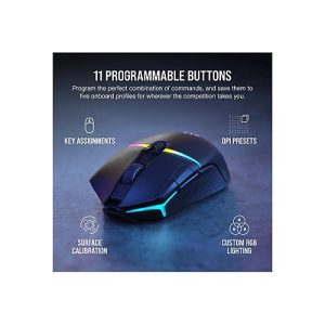 CORSAIR NIGHTSABRE WIRELESS RGB – Maus – rechts- und linkshändig – optisch – 11 Tasten – kabellos CORSAIR NIGHTSABRE WIRELESS RGB – Maus – rechts- und linkshändig – optisch – 11 Tasten – kabellos