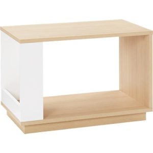 Couchtisch Ella, seitliches Fach, B 700 x T 400 x H 400 mm, Eiche hell/weiß Couchtisch Ella, seitliches Fach, B 700 x T 400 x H 400 mm, Eiche hell/weiß