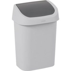 Curver Abfallbehälter Mistral, Swingdeckel, 100% recycelter Kunststoff, B 250 x T 179 x H 357 mm, 10 Liter, grau/anthrazit Curver Abfallbehälter Mistral, Swingdeckel, 100% recycelter Kunststoff, B 250 x T 179 x H 357 mm, 10 Liter, grau/anthrazit