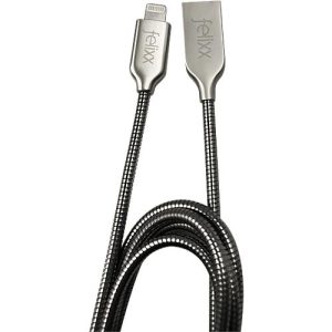 Daten-/Ladekabel Felixx, Lightning (MFi), L 1 m, geflochtenes Metall, verwicklungssicher Daten-/Ladekabel Felixx, Lightning (MFi), L 1 m, geflochtenes Metall, verwicklungssicher