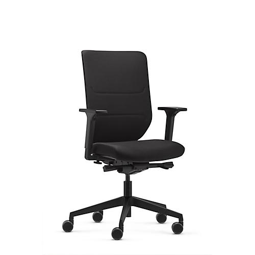 Dauphin Bürostuhl to-sync work comfort, mit Armlehnen, Synchronmechanik, Komfortpolstersitz, schwarz/schwarz