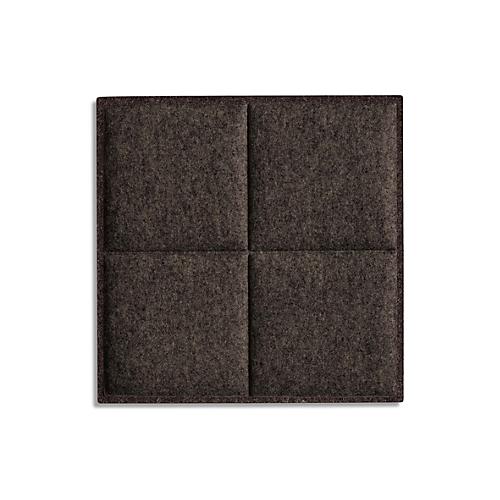 Deckenpaneele colorPAD®, für Rasterdecken, B 620 x T 620 x H 32 mm, dunkelbraun/meliert, 4 Square
