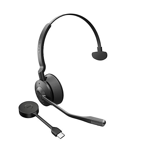 DECT Headset Jabra Engage 55 Mono, schnurlos, USB-C-Adapter, kompatibel zu Unified Communications, bis zu 13 Std. Akku