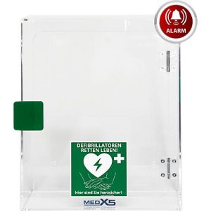 Defibrillator-& AED Wandkasten, für Innenbereiche, mit akustischem Alarm & Standort-Aufkleber, Acrylglas Defibrillator-& AED Wandkasten, für Innenbereiche, mit akustischem Alarm & Standort-Aufkleber, Acrylglas